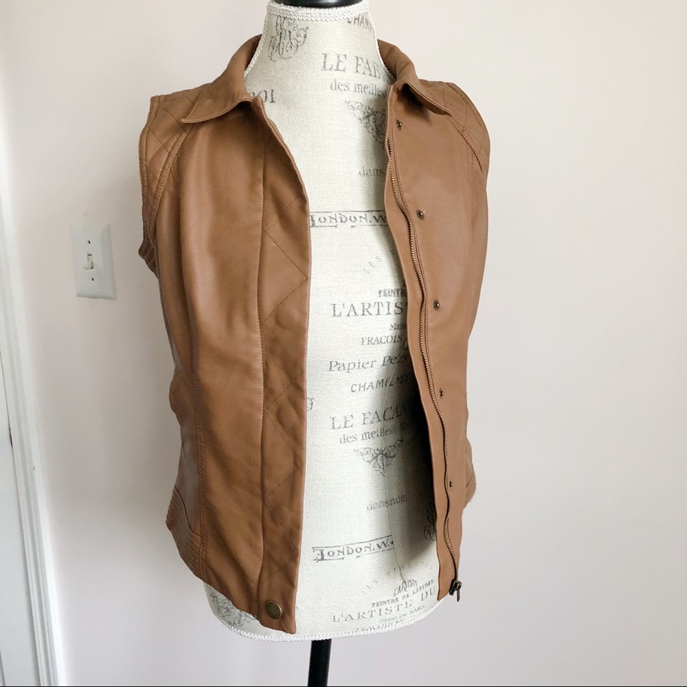 Baccini Faux Leather Vest